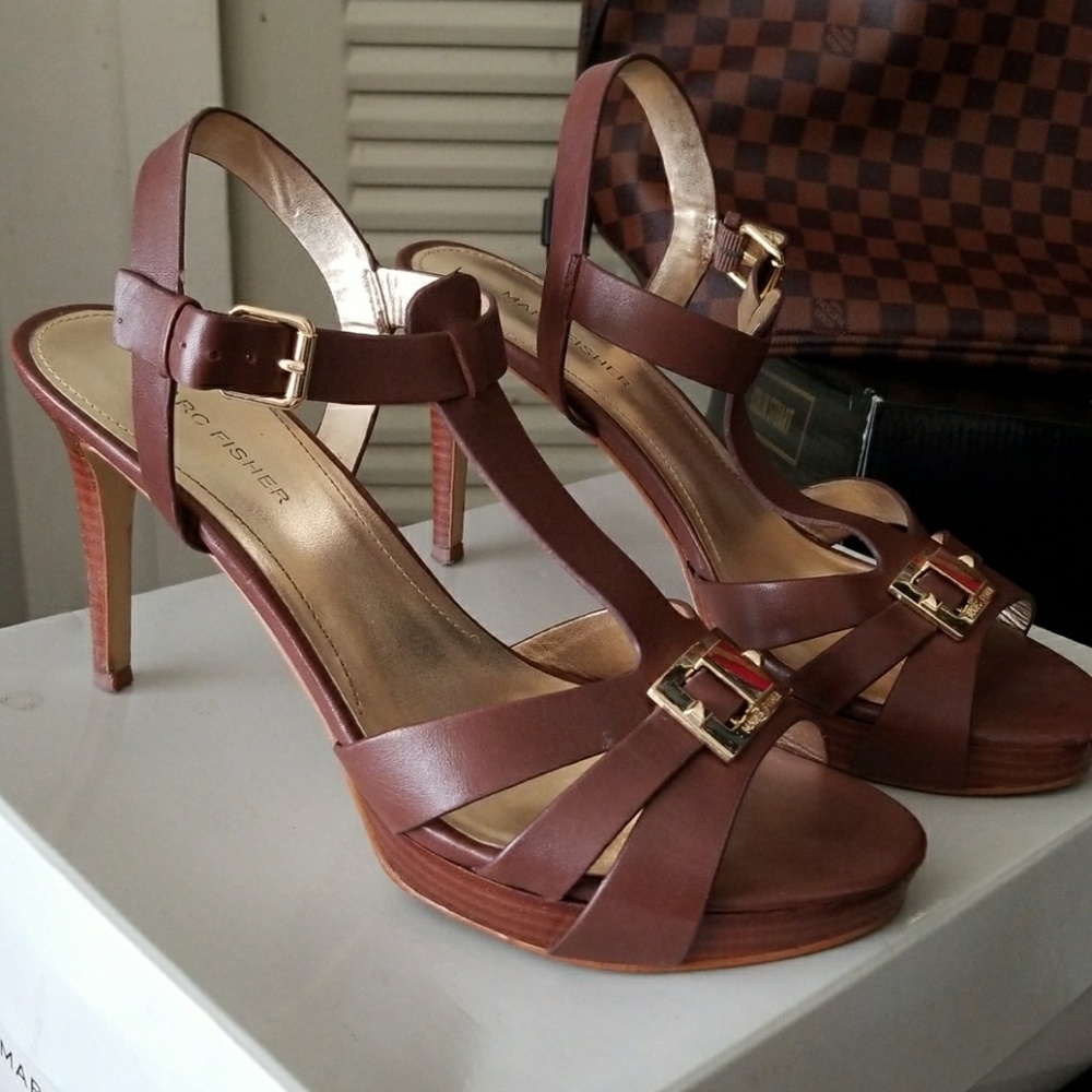 Marc Fisher open toed heels. Worn with love.